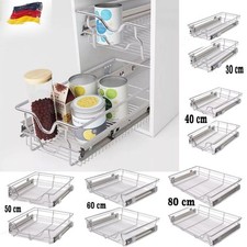 2x Einbauschublade Korbauszug Schrankauszug Teleskopschublade 30-80cm*460cm 25kg