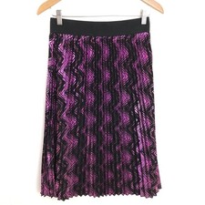 Lularoe Elegant Jill Skirt Metallic Violet Purple Midi Skirt Party Size Small