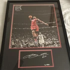 LeBron James Miami Heat Autographed Framed Photo Upper Deck Authenticated 21/50