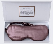 ZIMASILK Adjustable 22 Momme Mulberry Silk Sleep Mask, Plum Wine