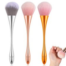 3 Pcs Nail Art Dust Brush Acrylic Brush Loose Nail Cosmetics Brush for Nail Dust