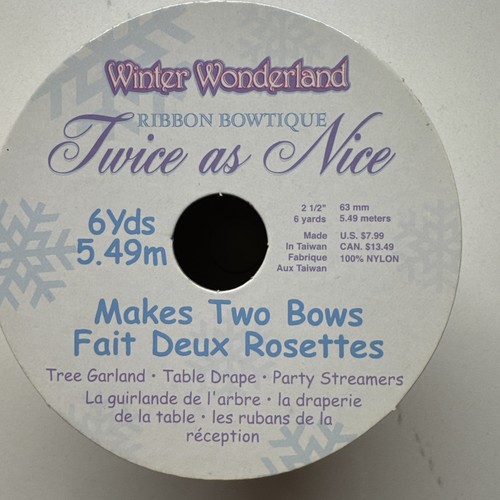 6 Yards Of Winter Wonderland Holiday ‘Santa’ Ribbon Bowtique Twice As Nice VTG - Picture 2 of 7