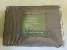 Grey Twin Sheet Set 3 Pc. Signature Collection