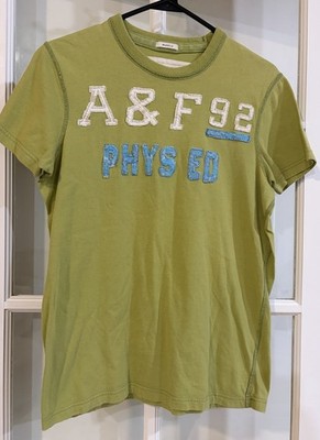 Abercrombie & Fitch Rare Vtg Y2k mens Logo TShirt 92 Muscle Phys Ed Distressed