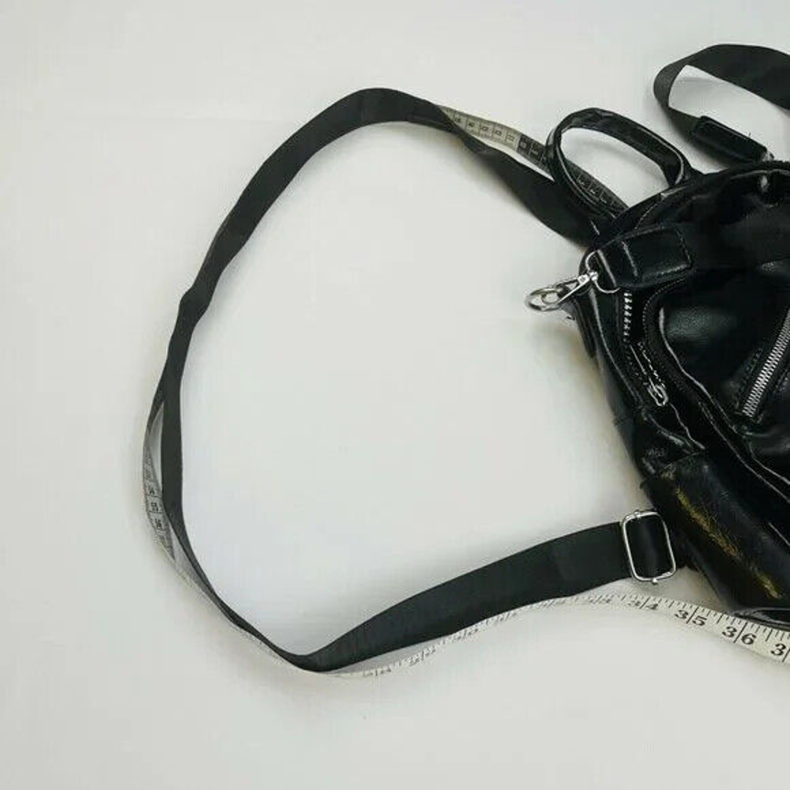 Multifunctional PU Leather Small Backpack - Black… - image 9