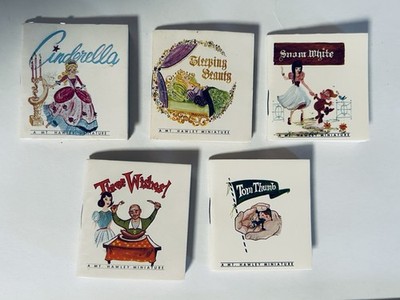 Miniature Books Mt Hawley Lot Of 5 1962 Collectible Dollhouse Miniatures 2'' x 2''