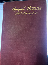 GOSPEL HYMNS Nos. 1 to 6 Complete 1894 Copyright
