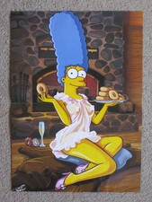 Marge Simpson Playboy Playmate pliegue central solo 2009 Pinup Los Simpson HTN51