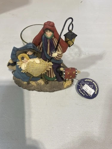 Crazy Mountain Gifts Nativity Set Candle Votive Holder NWT - product listing photo