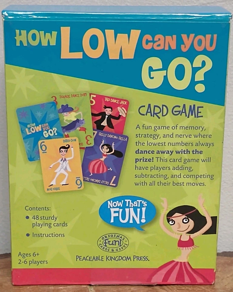 How Low Can You Go? Card Game A Number Card Game That Grooves Rare HTF Complete  - Image 2 of 4