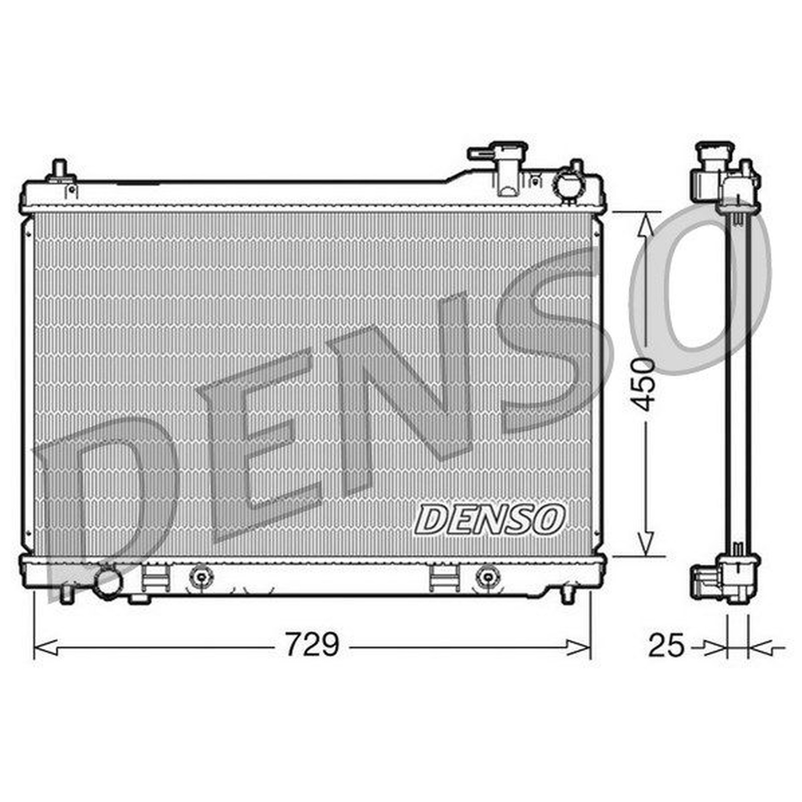 DENSO Radiator - DRM46100 - Engine Cooling Part - Genuine DENSO OE Part