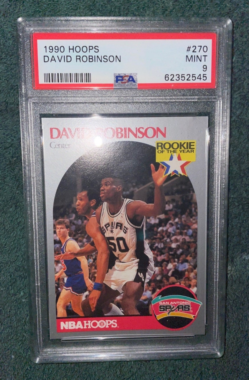 1990 Hoops David Robinson Rookie of the Year #270 PSA 9