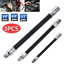 3pc Flexible Flexi Socket Extension Bar Adapter Set 14 38 12 Mixed Drives 3pc Flexible Flexi Socket Extension Bar Adapter Set 14 38 12 Mixed Drives