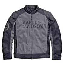 H.Davidson Men's WILLIE G SKULL Mesh Motorcycle Riding Jacket Biker Jacket