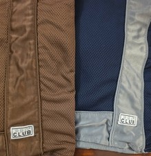 2 Pro Club Men's Heavyweight Mesh Basketball Shorts, Brown Navy w/ Silver 2XL