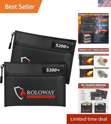 Advanced Fireproof Bag 5200  | 10-Layer Insulation | Non-Itchy Silicone, Black