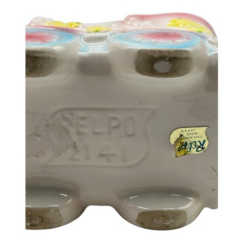 Vintage Relpo Japan Car With Yellow Birds Ceramic Baby Planter Pottery - Picture 10 of 10