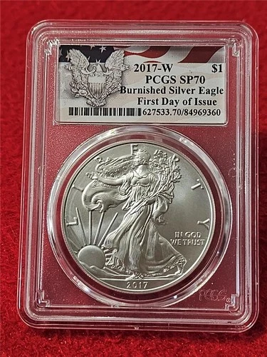 2017-W American Silver Eagle $1 Dollar ASE PCGS SP 70 BURNISHED FDI  #MF-T1331