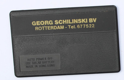 klein Solar Taschen Rechner 8cm Schilinkski BV Rotterdam 80er Spedition Holland