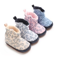 Botines de lana para bebé recién nacido cálidos pantuflas acogedoras botas de invierno calcetín zapatos