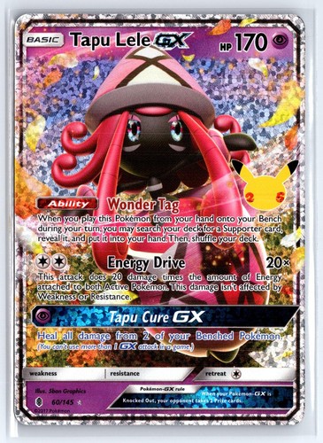 Tapu Lele GX 60/145 Celebrations: Classic Collection Pokemon Holo NM