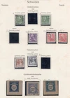 Sweden 4 annotated specialised pages from an old album including military issues