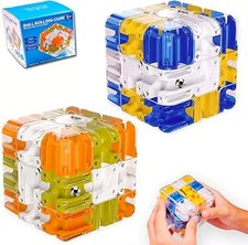 2Packs 3D Rolling Ball Maze Cube Puzzle - Maze Cube for Kids Labyrinth 3D Puzzle