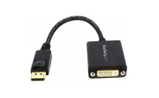 Displayport to DVI Video Adapter Converter Display Port NWOB Black