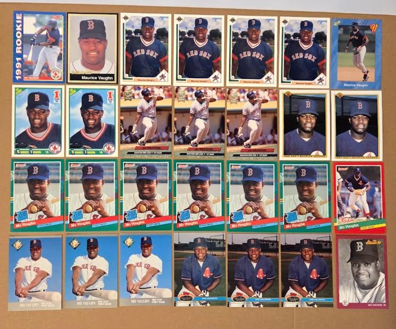 Lot of 28 MO Vaughn Maurice RC Rookie Card Lot 1990-1992 Score Fleer Upper Deck