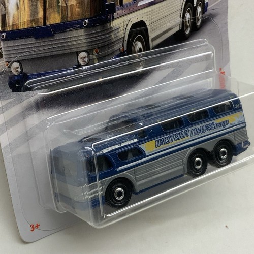 Matchbox Service Series 1955 GMC Scenic Cruiser Bus Blue & Silver 3" Diecast - Picture 7 of 8