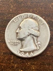 1946 p washington silver quarter a very fine coin . plus a surprise