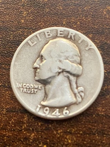 1946 p washington silver quarter a very fine coin . plus a surprise