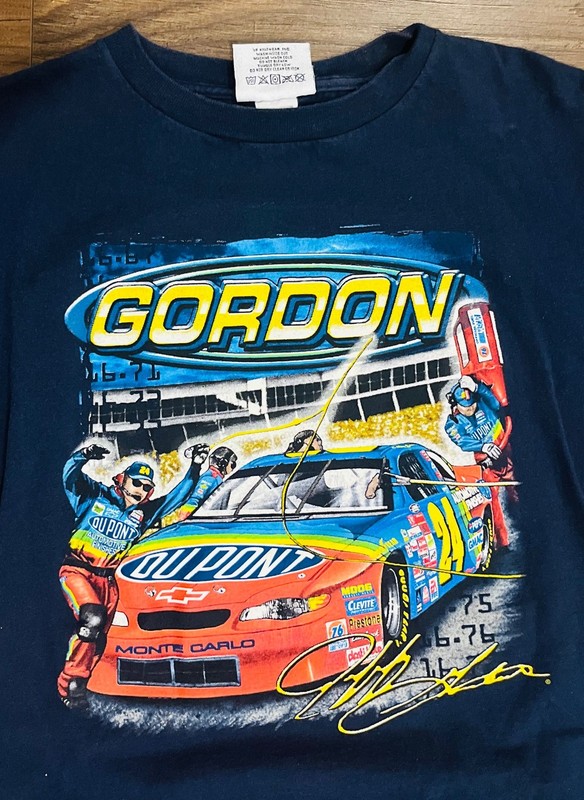 Vtg Chase Authentics Jeff Gordon Nascar T-Shirt Youth XL Blue Racing
