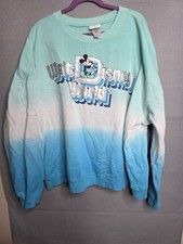 Disney Parks Walt Disney World Sweat Shirt Size 3X Blue Ombre Dipped Top