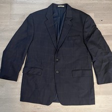 Lauren Ralph Lauren Men's Navy Wool Blend Two-Button Blazer Sport Coat 46R