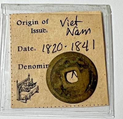 1820-1841AD Emperor MING MANG Annam VIETNAM Cash Coin C1449