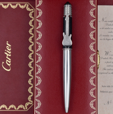 CARTIER 2007 Diabolo R'n'R Guitare Glitter Decor & Black Cabochon