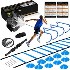 Gendeda Agility Ladder Speed Training Equipment Set-20ft Agility Ladder 4 Adj...