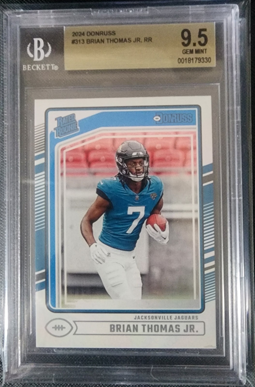 2024 Donruss Rated Rookie Brian Thomas Jr. RC #313 BGS 9.5
