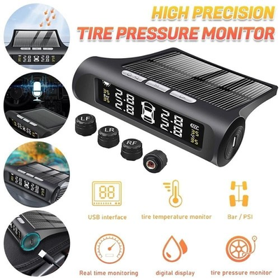 #ad #ad Wireless Solar TPMS LCD Car Tire Pressure Monitoring System w External Sensors $16.95