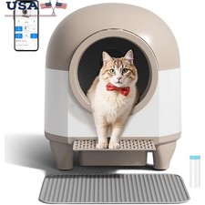 Smart Self-Cleaning Cat Litter Box Infrared Sensors Odor Control Quiet Operation