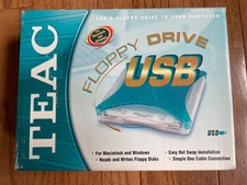 Vtg Blueberry TEAC FD-05PUB External USB 3.5 inch Floppy Drive PC or MAC in Box
