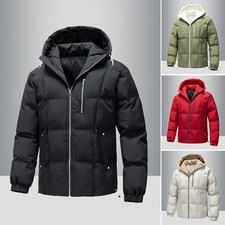 Men's short hooded winter men's warm and windproof casual cotton jacket