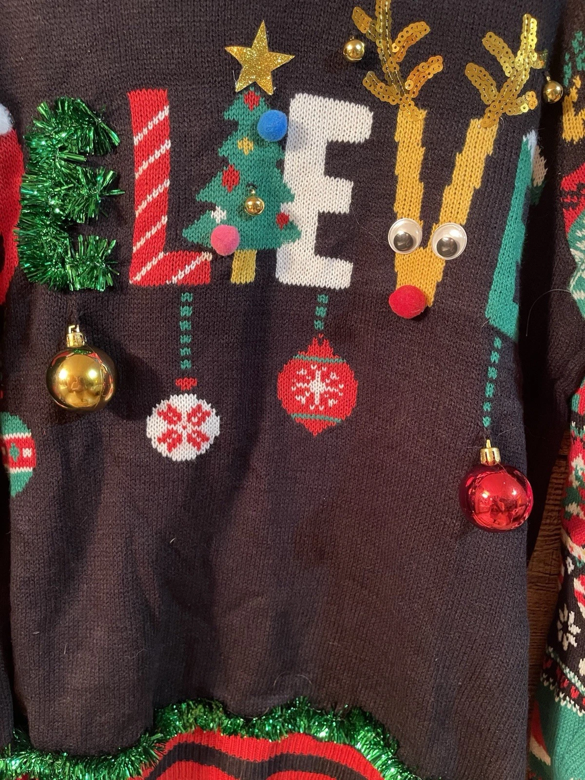 Ugly Christmas Sweater Rudolph Jingle Bells