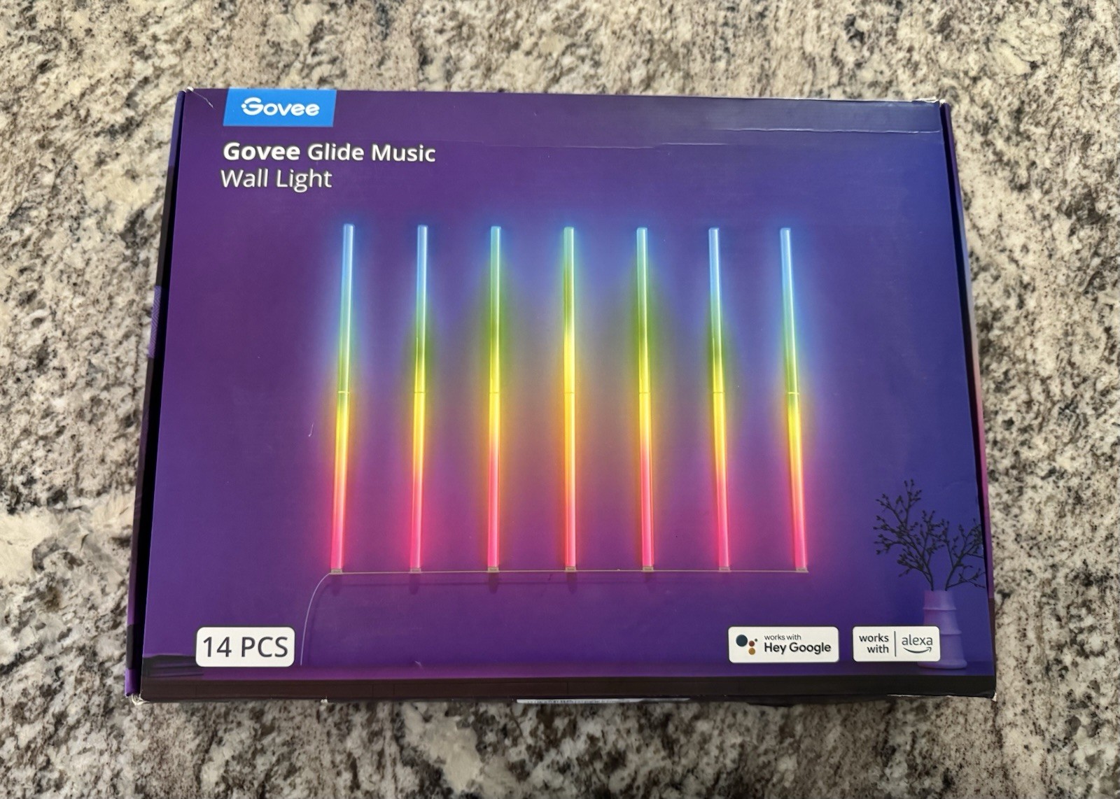 Govee Glide Music Wall Light 14 PCS RGB Color Changing LED Indoor Wall Mounted