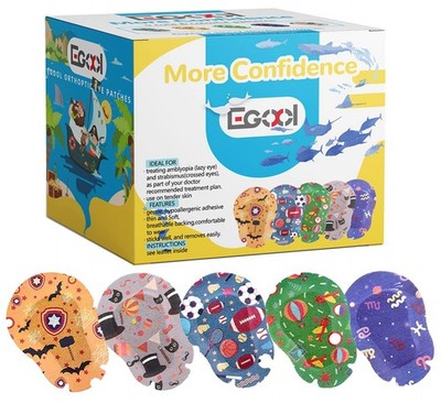 Adhesive Eye Patches for Kids   Cool Boys Design, 45 + 5 Bonus per Box, Re