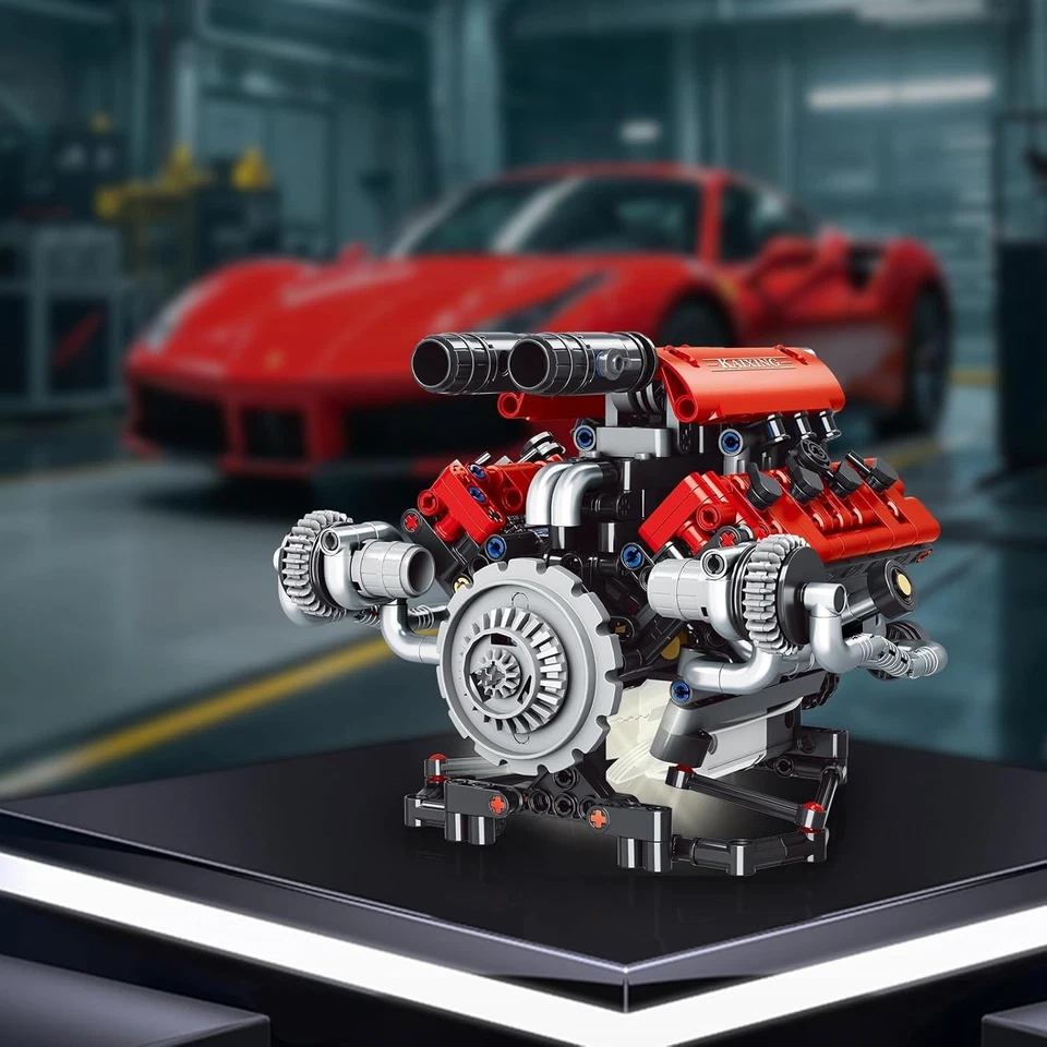 V8 Engine Kit Gas Model - OHV V8 Small Engine Model Kit Model Engine Resin Model - Image 4 of 4