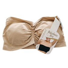 Fashion Forms Women's Bandeau Bra - Beige - Size L - NEW