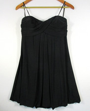 Xscape Womens Strapless Cocktail Dress Ruffle Hem Sleeveless Size 12 Black