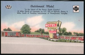 EPHRATA-PA-Dutchmaid-Motel-US-222-Vtg-Linen-Postcard